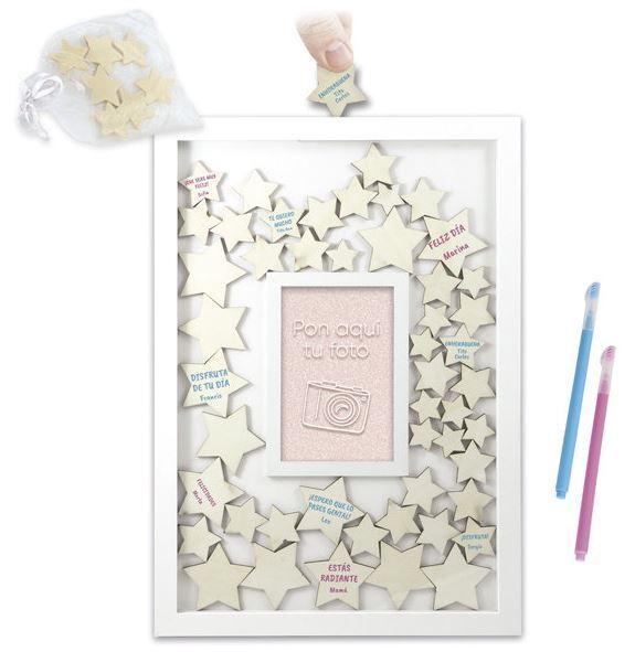118948 MARCO DESEOS CON ESTRELLAS + 2 BOLIGRAFOS