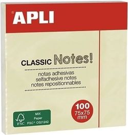 9404 NOTAS ADHESIVAS 75x75 APLI AMARILLO P