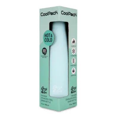 105584 12 BOTELLA TERMICA COLOR VERDE PASTEL COOLPACK