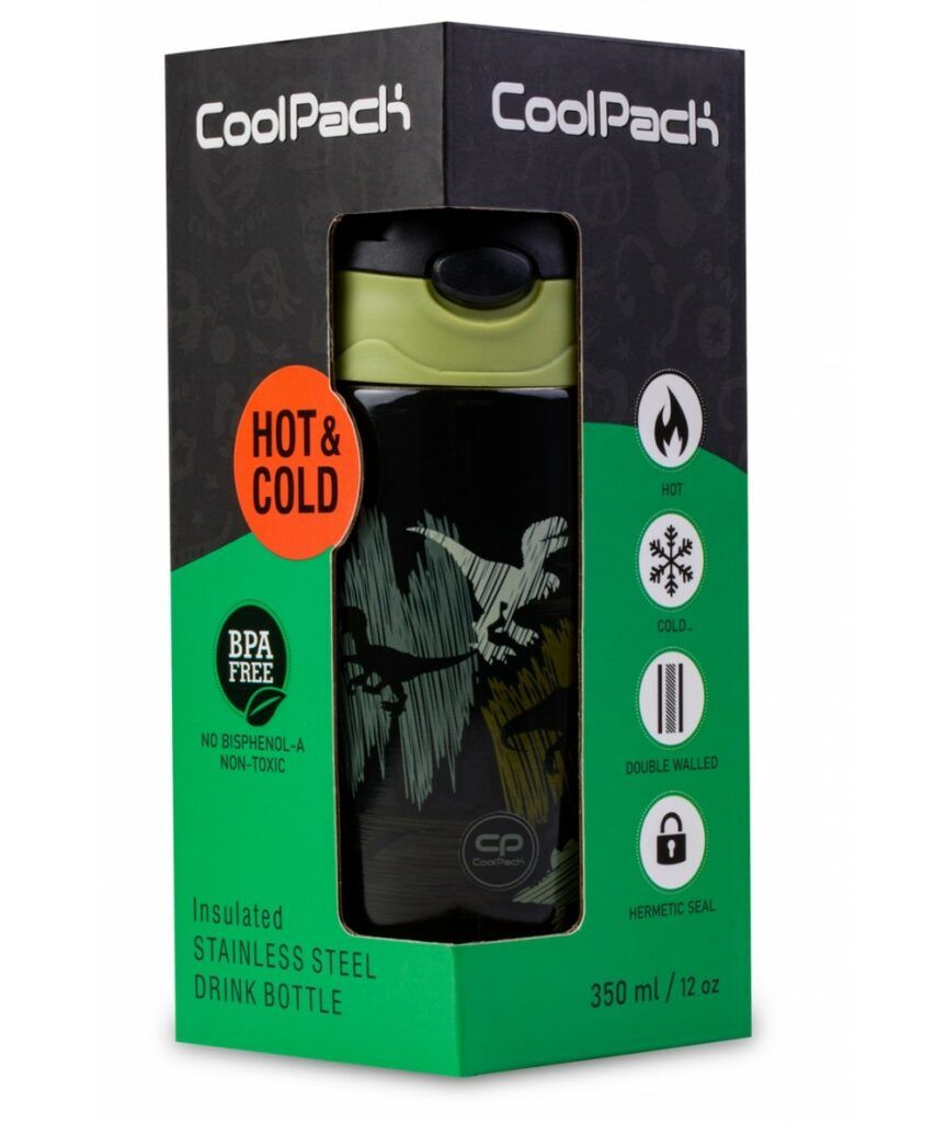 109030 3 BOTELLA TERMICA BEBEDOR ABATIBLE DINOSAURIOS COOLPACK