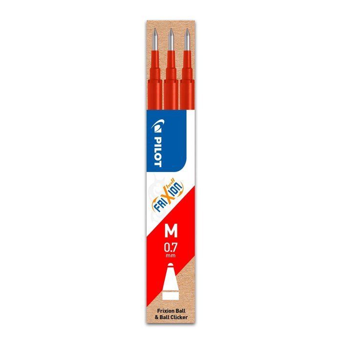 50609 R RECAMBIO BOLIGRAFO BORRABLE PILOT ROJO ENVASE 3 UNIDADES