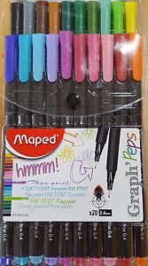 58640 ROTULADOR GRAPH PEPS 20 COLORES MAPED
