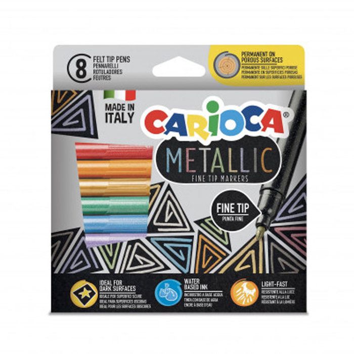 92559 ROTULADORES METALLIC 8 COLORES CARIOCA
