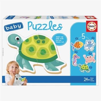 116493 EDUCA BABY 5 PUZZLES ANIMALES ACUATICOS