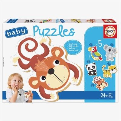 120453 EDUCA BABY 5 PUZZLES FAUNA SALVAJE