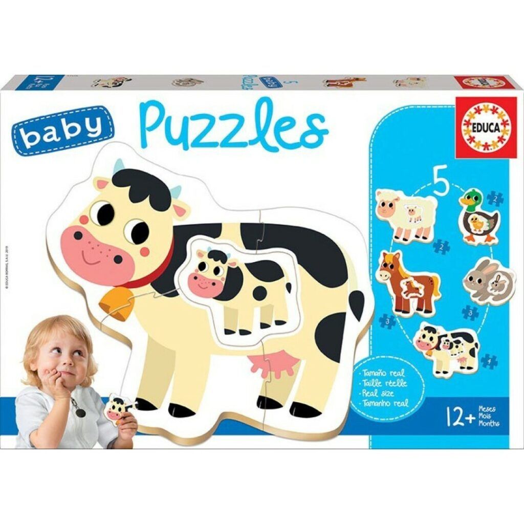 120455 EDUCA BABY 5 PUZZLES BABY GRANJA