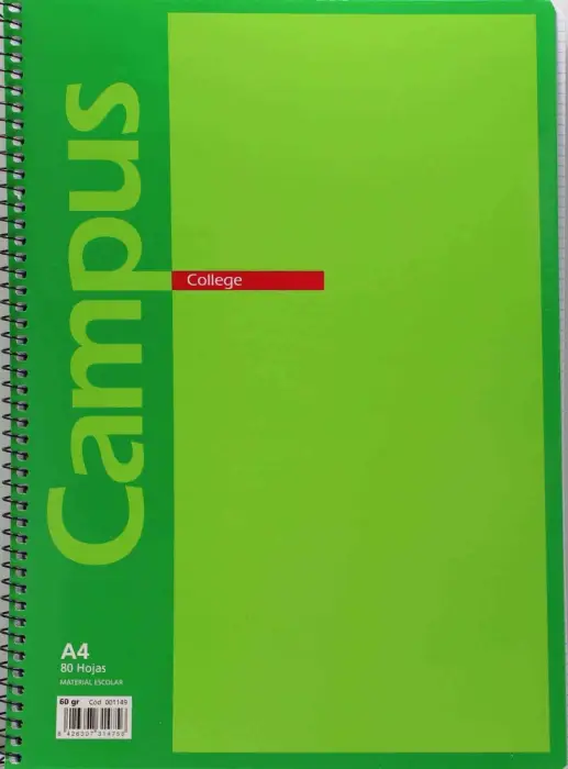 121397 BLOC A4 4 MM 80H. CAMPUS
