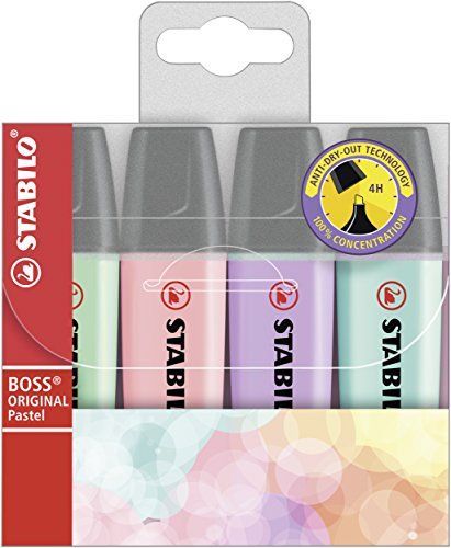 121436 ROTULADOR FLUORESCENTE STABILO BOSS PASTEL 4 UNIDADES 70 4