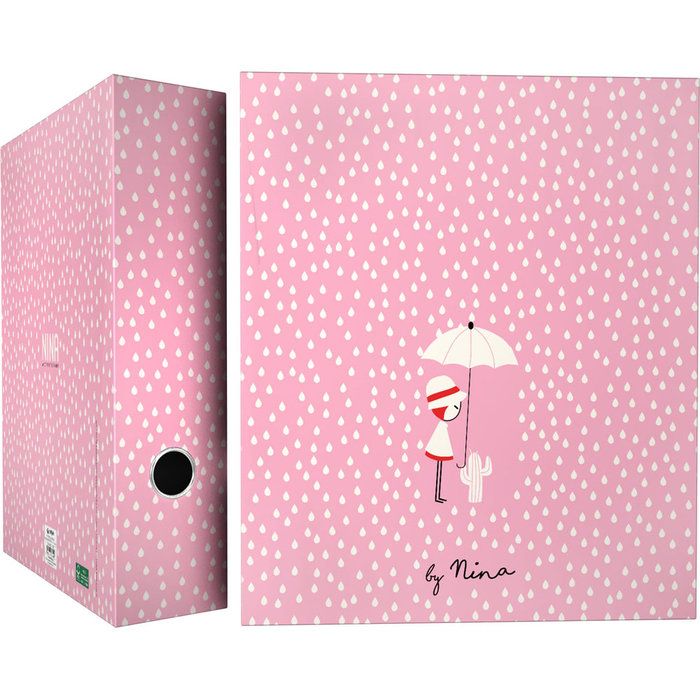 121654 CARPETA A4 4ANILLAS, 40MM NINA RAIN GRAFOPLAS