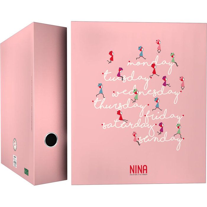 121658 CARPETA A4 4ANILLAS, 40MM NINA WEEK GRAFOPLAS