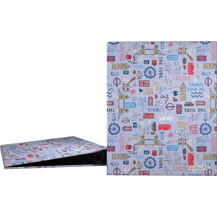 121665 CARPETA A4 4ANILLAS, 25MM LAURIE LONDRES GRAFOPLAS