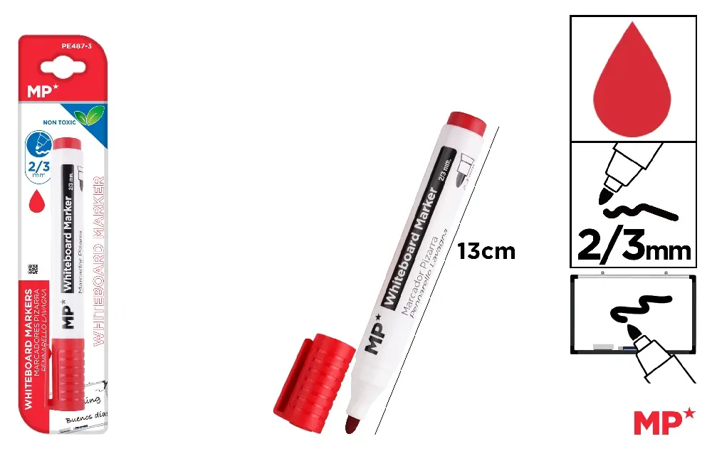 105169 R ROTULADOR PIZARRA ROJO MP