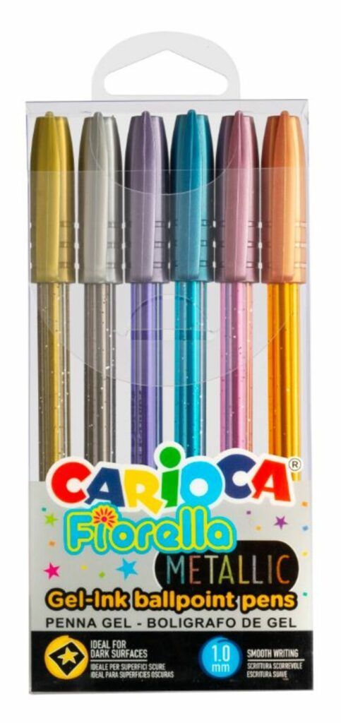 121552 BOLIGRAFO METALLIC CARIOCA PACK 6 COLORES