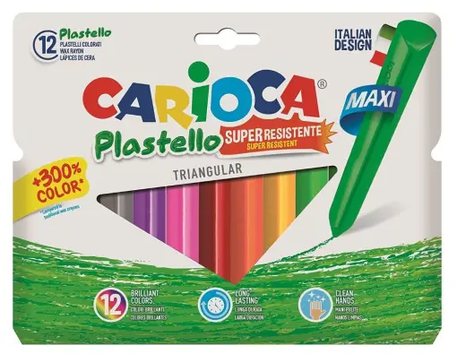 90191 CERAS PLASTELLO TRIANGULAR 12 COLORES