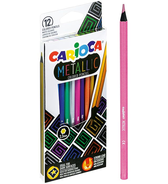 92560 LAPICES COLORES CARICA METALLIC 12 COLORES