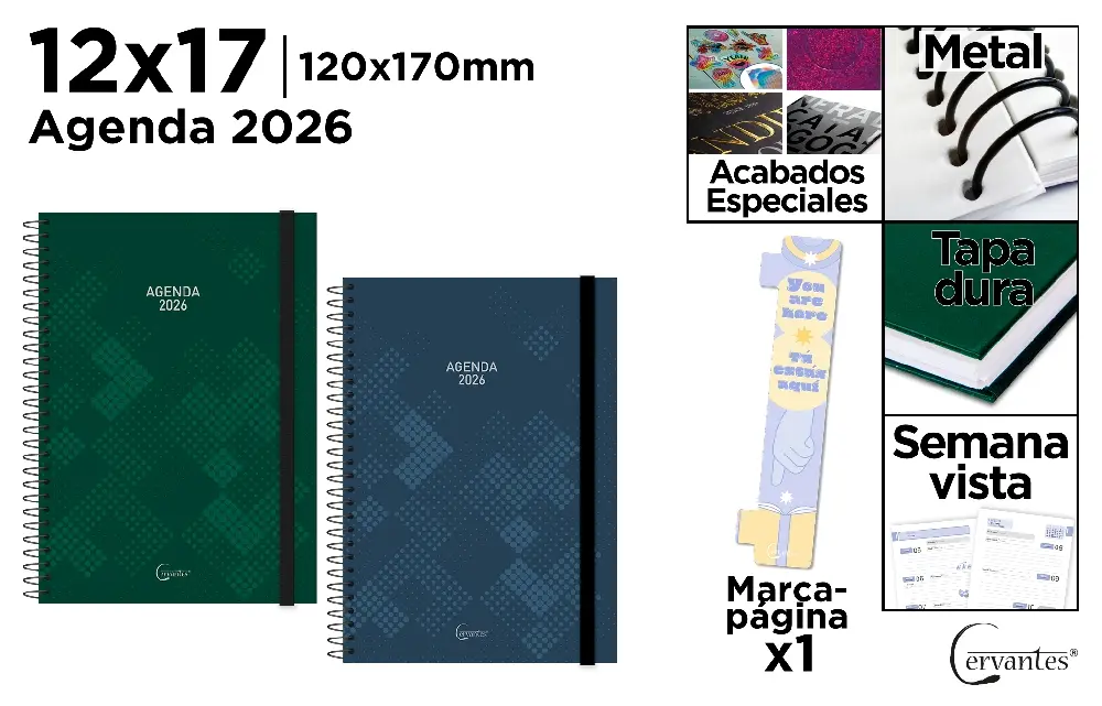 122412 AGENGA 2026 12X17 SEMANA VISTA TAPA DURA