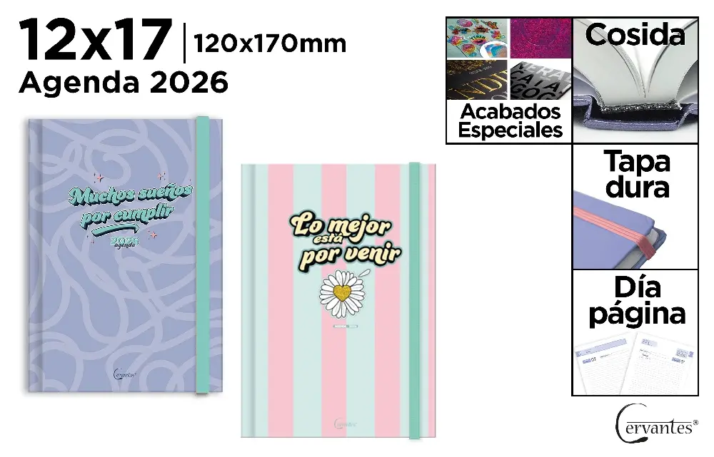 122414 AGENGA 2026 12X17 DIA PAGINA COMPACTA LO MEJOR ESTA POR VENIR