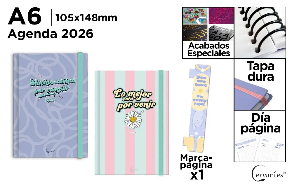 122418 AGENGA 2026 A6 DIA PAGINA ESPIRAL MUCHOS SUEÑOS